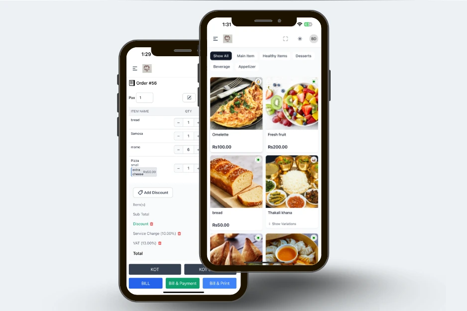 Restaurant POS System Nepal - Smartphones for Kathmandu Restaurants