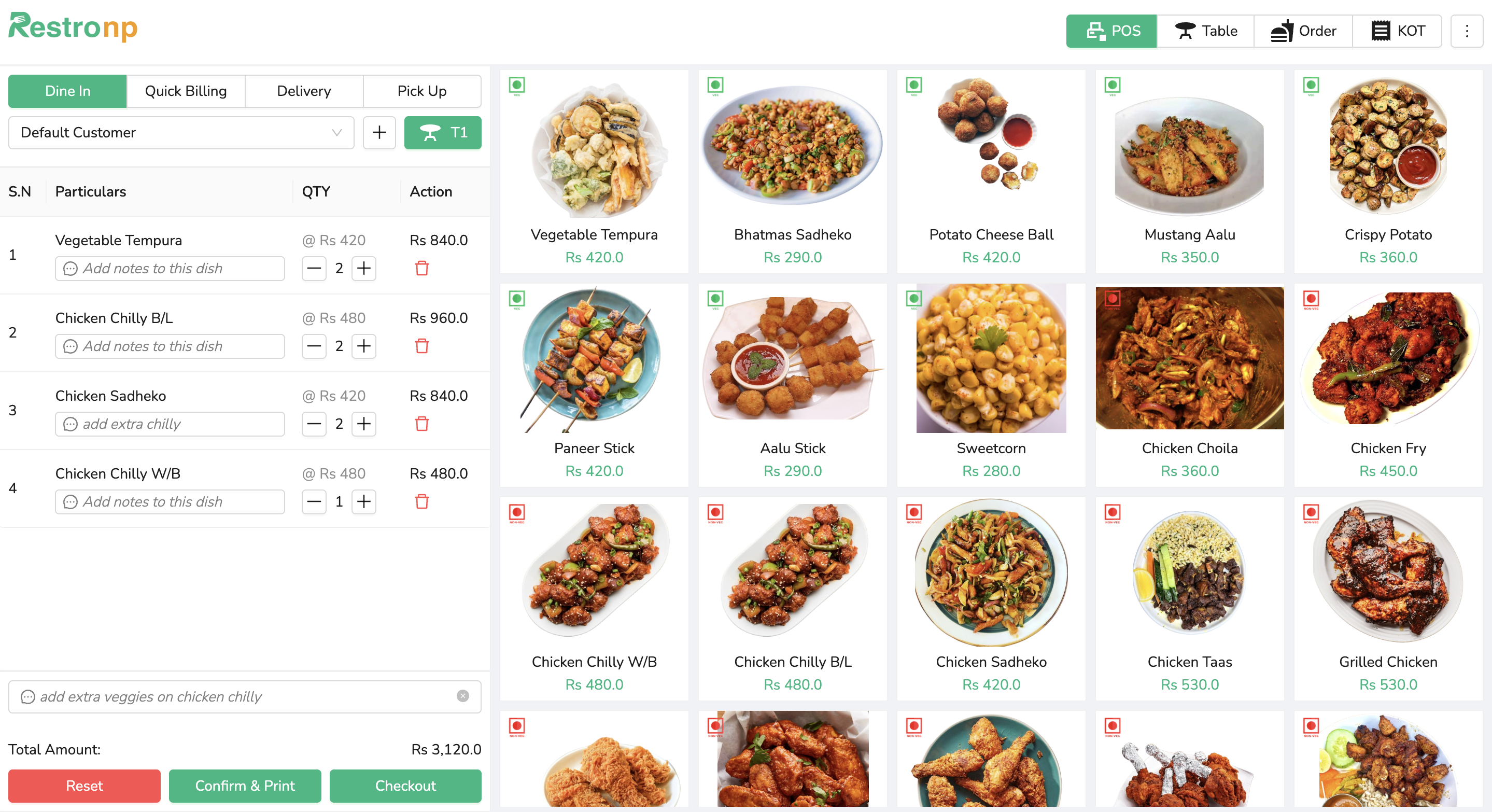 Restaurant POS System Nepal - Restronp Dashboard for Kathmandu Restaurants